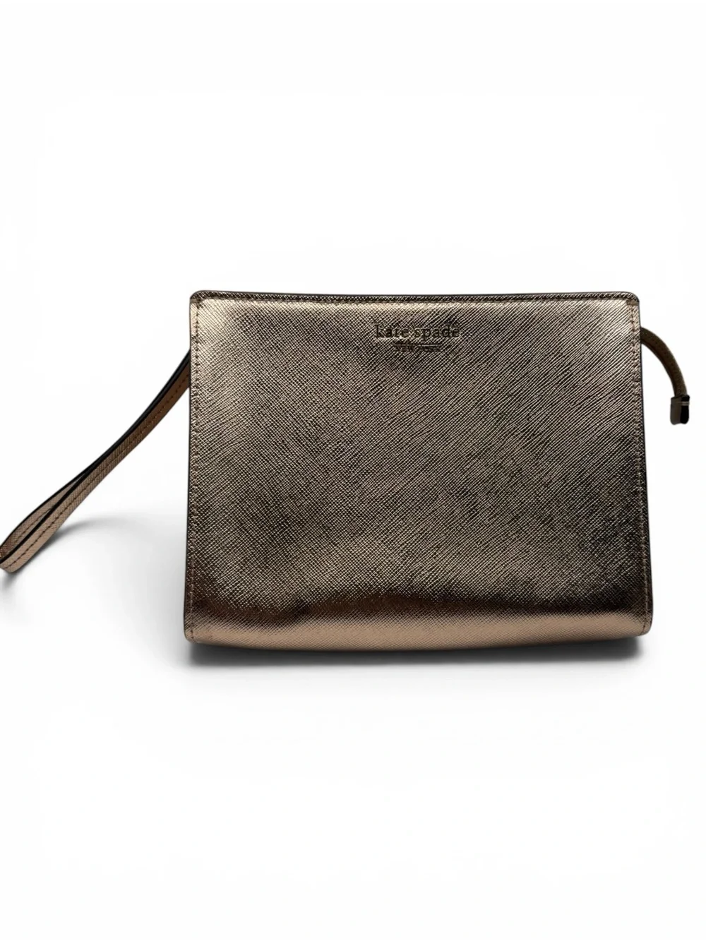 Kate Spade Cameron Metallic Saffiano Leather Wristlet